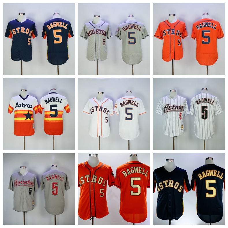

Retire 1980 BP Baseball 5 Jeff Bagwell Jersey Flexbase 2016 Cool Base 2006 Pinstripe Pullover Vintage Embroidery Retro, Blue;black