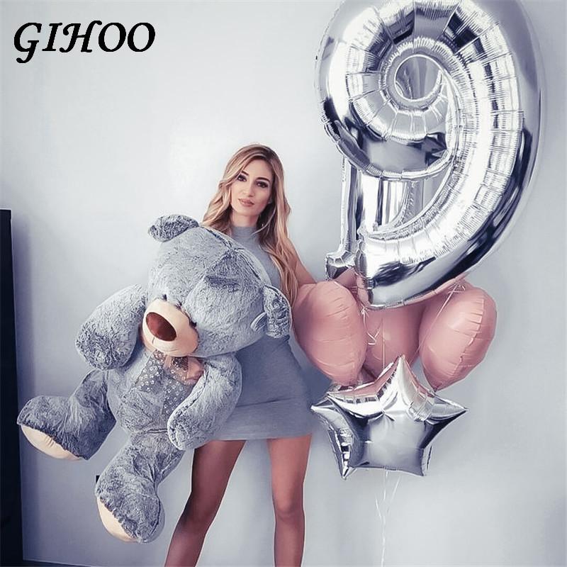 

Party Decoration 40inch Number Foil Balloons Wedding Decorations Birthday Digit Inflatable Helium Baby Shower Supplies