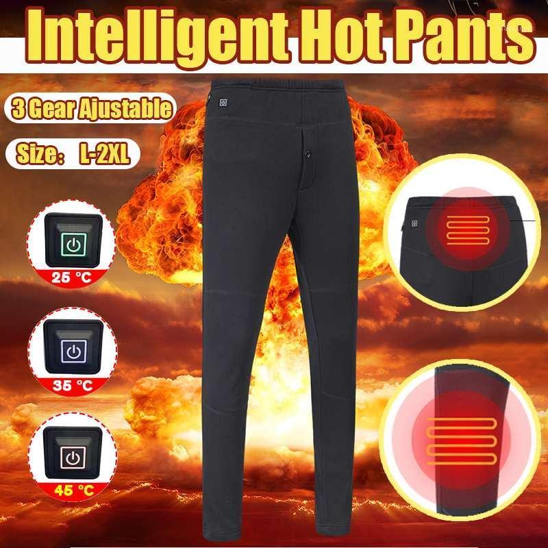 

Electric Heated Warm Pants Men Women USB Heating Elastic Flexible Trousers Thermal Winter Pants for Ourdoor Camping Hiking1, Men l