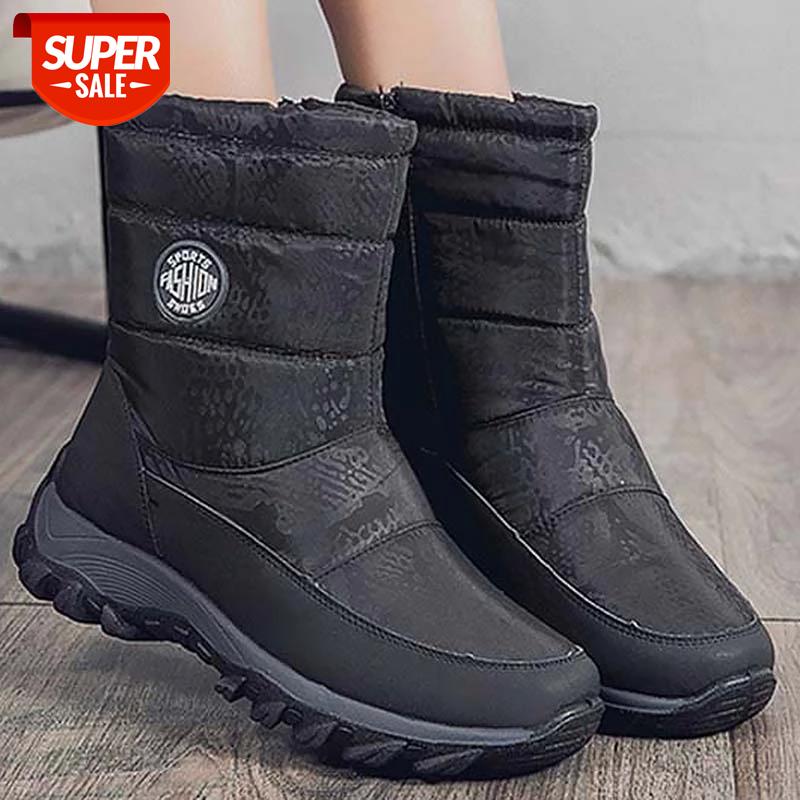 

Fashion Women Waterproof Winter Boots Slip On Women's Warm Casual Shoes Ladies Platform Boots Shoes Woman Female Chaussure Femme #Hx7V, Black