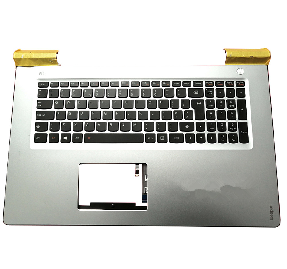 

New Original housing For laptop Lenovo ideapad 700-17 700-17ISK UK Palmrest Upper Case Keyboard Bezel Cover Silver 5CB0K93620