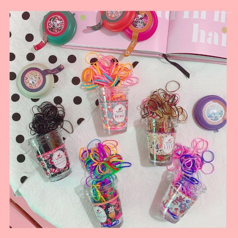 

Free shipping children lovely color hair elastic with box BB girl's sweet mini Hair rope kid's cute gift accessories1, Black