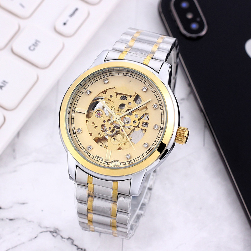 

Automatic Mechanical Mens Watch Watches 40MM 6 color Dial With Fixed Fluted Bezel and silver Stainless Steel arrival Best mens wristwatch, Slivery;brown