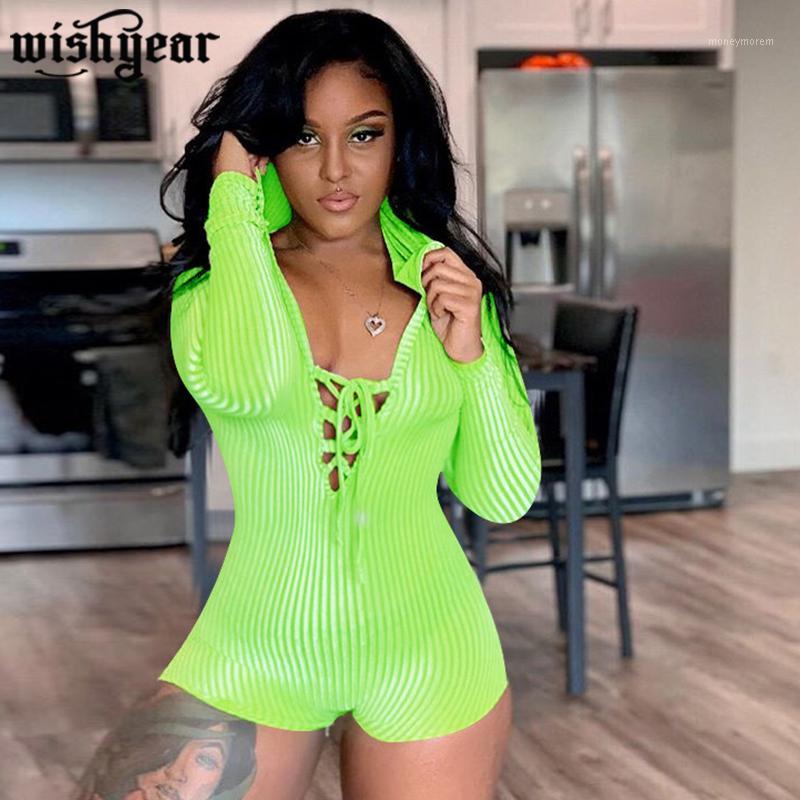 

Women Knitted Lace Up Hooded Playsuit Long Sleeve Bodycon Short Rompers Fashion One Piece Overall Bodysuit Romper Plus Size XXL1, Green
