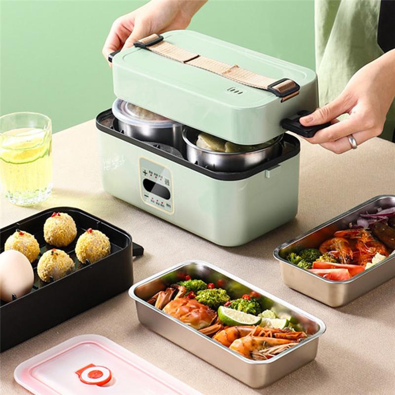

Electric Microwave Heating Lunch Box Storage Container for Student Office Worker Double-layer Insulation Lunch Container