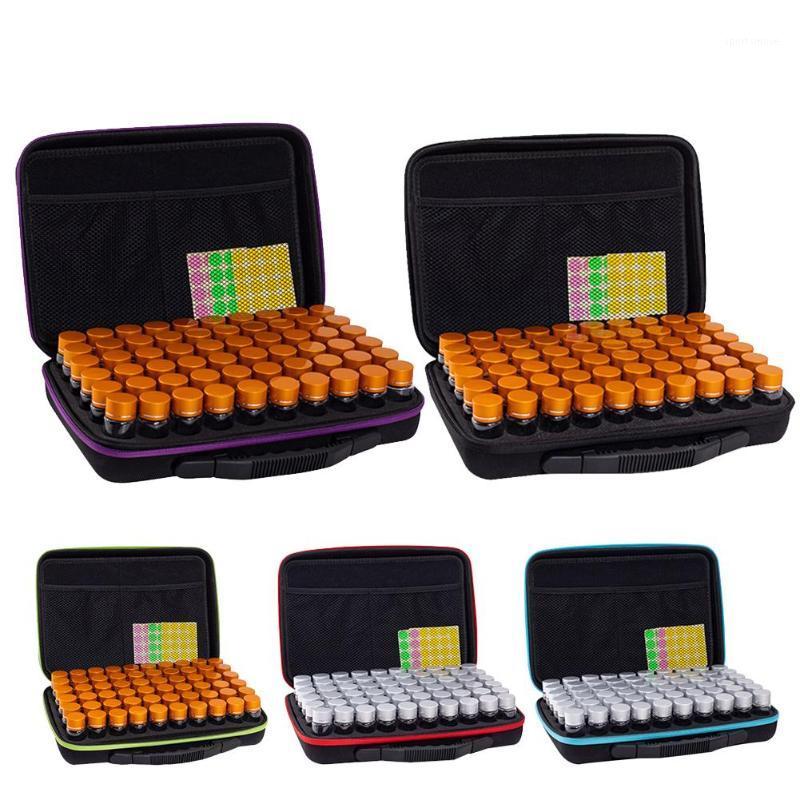 

60 Bottles Diamond Painting Box Tool Container Storage Box Carry Case Holder Hand Bag Zipper Design Shockproof Durable Large Bag1