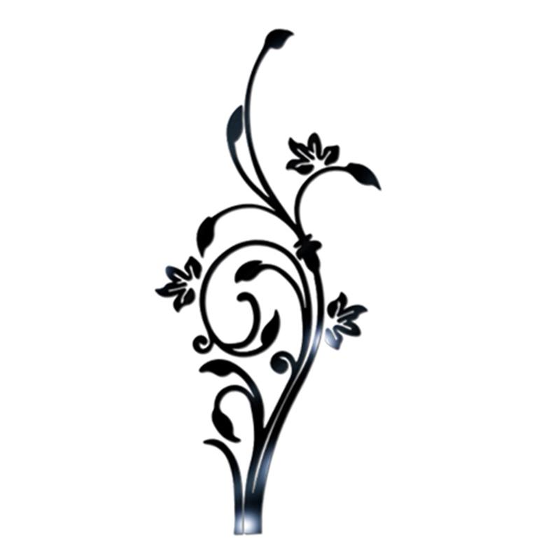 

3D Mirror Flower Art Removable Wall Sticker Acrylic Mural Decal Home Room Decors