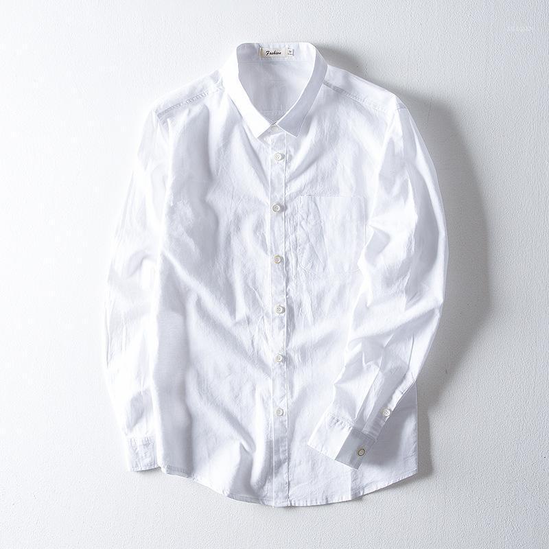 

2020 New Spring Autumn Mens Long Sleeve Linen Cotton Shirts Comfortable Fabric Slim Fit Cotton Linen Shirt Male's New Tops 20201, Green