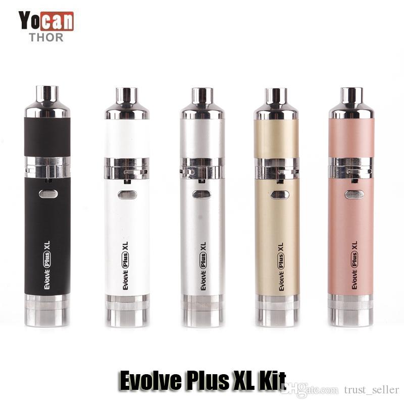 Authentic Yocan Evolve Plus XL Wax Dab Vape Pen Kit 1400mAh Battery With QUAD Coil Detachable Built-in Dual Compartment Silicone Jar-image-749275636