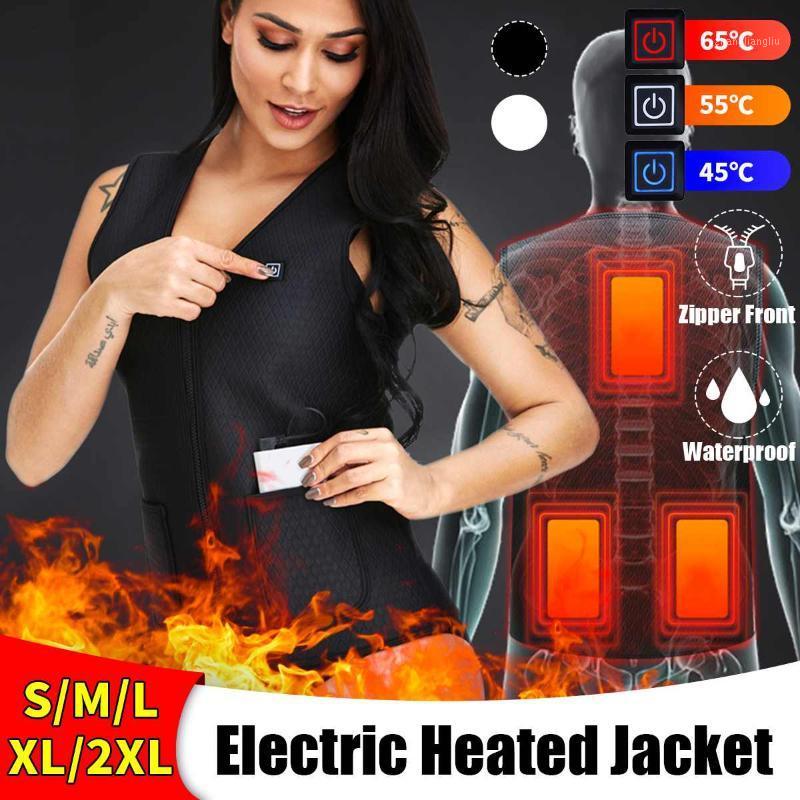 

Warm Men Women Winter USB Zip Front Infrared Heating Vest Flexible Electric Thermal Waistcoat Fish Hiking -2XL Outdoor Jackets1, Black