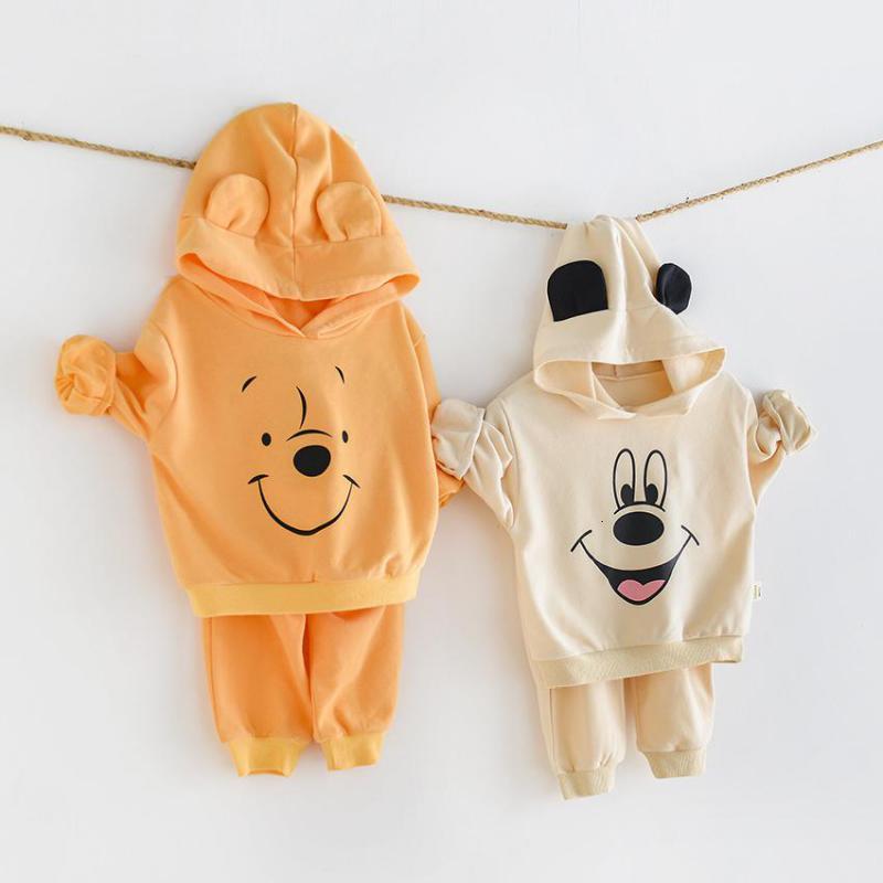 

2021 New Infant Clothing Autumn Spring Girls for Newborn Boys Clothes Set Hoodie+pants 2pcs Outfit Kids Costume Baby Suit Tpyo, 11009orange