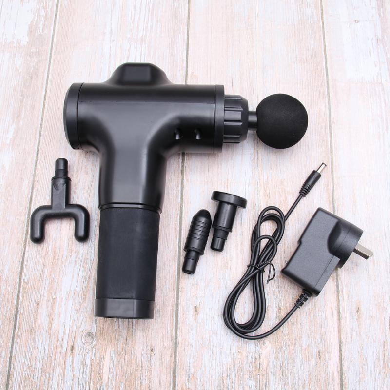 

1pc Electric Fascia Massager Muscle Relaxation Massager Vibration Fitness Equipment Muscle with US Plug (Black)1