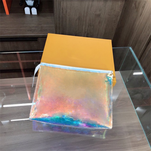 

Ladies wallet pvc women Designer handbags 19CM Transparent wallet luxurys men purses Popular branded With box Free shipping high quality, Clear