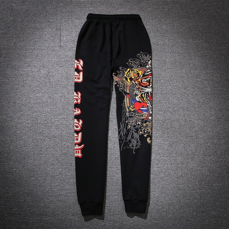 

Ed / hardy men's fashionable casual pants, Black