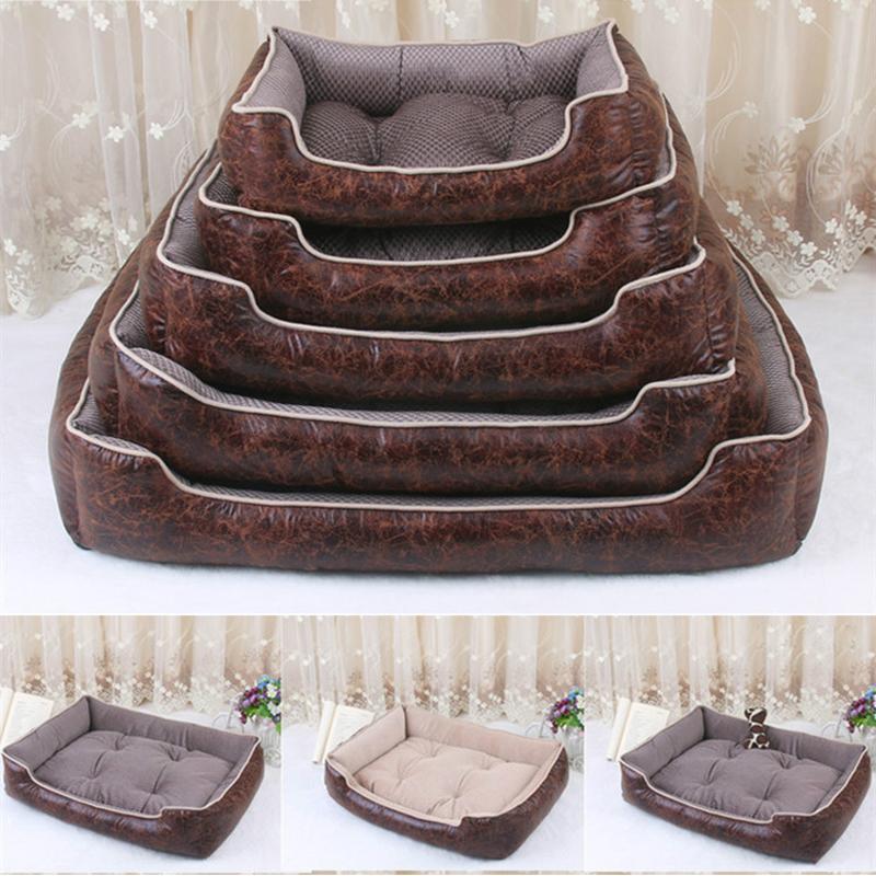 

Large Pet Dog Puppy Cat Bed Cushion Soft Washable Pet Bed Winter Warming Dog House Material Nest Kennel PlushDog Beds House, As picture