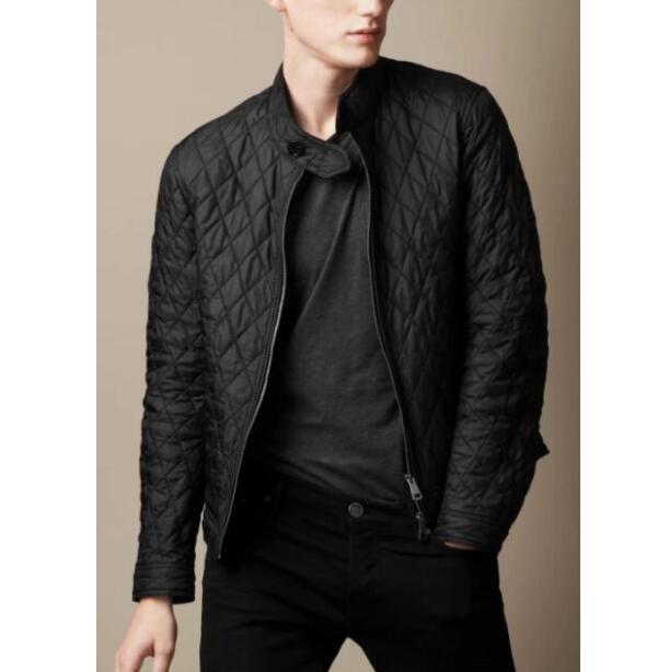

Hot New Men Casual Jacket Cotton Padded Long Sleeve Solid Coat Spring Autumn Classic Zipper Diamond Blazers Black Size M-2XL, Extra shipping fee (no sell)