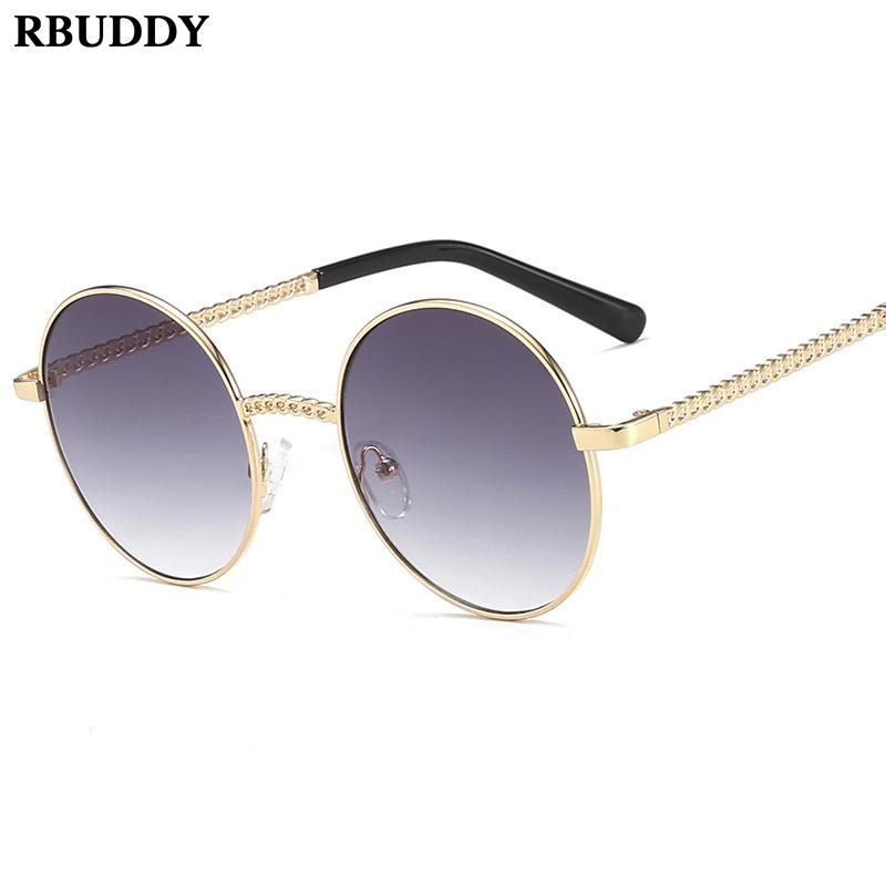 

RBUDDY Round Retro Sunglasses Men Creative Sunglasses Shade Metal Women Sun glasses UV400 eyewear lunette de soleil femme okular