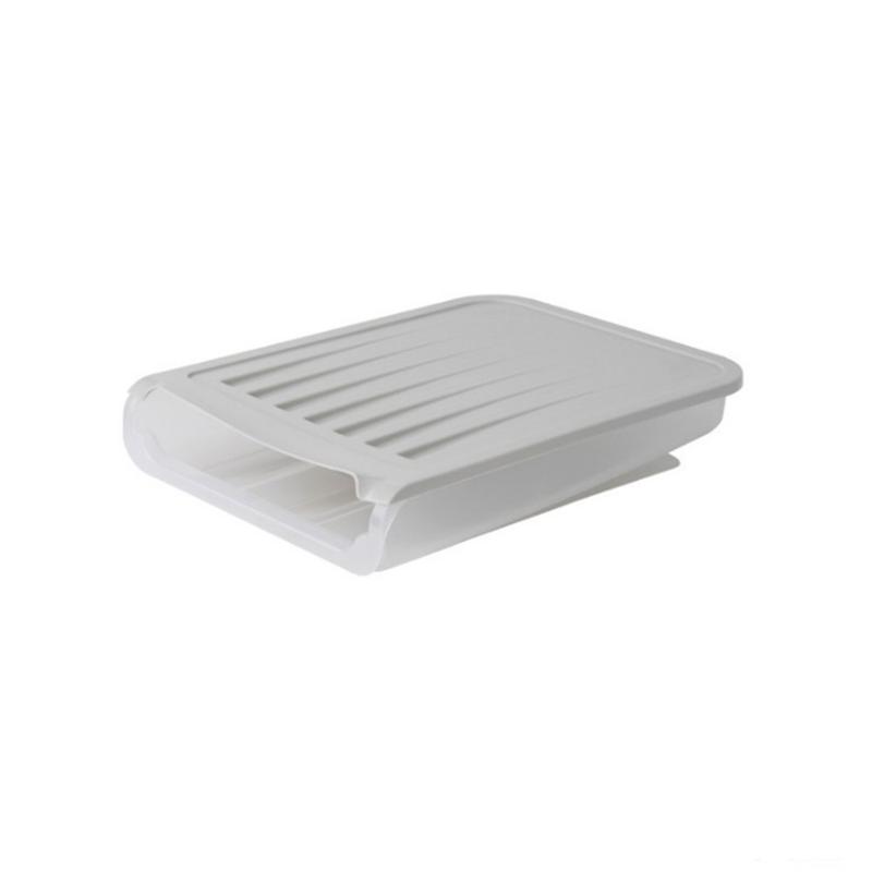 

Kitchen Stacked Auto Scrolling Egg Holder Storage Box Rack ContainerEggs Storage