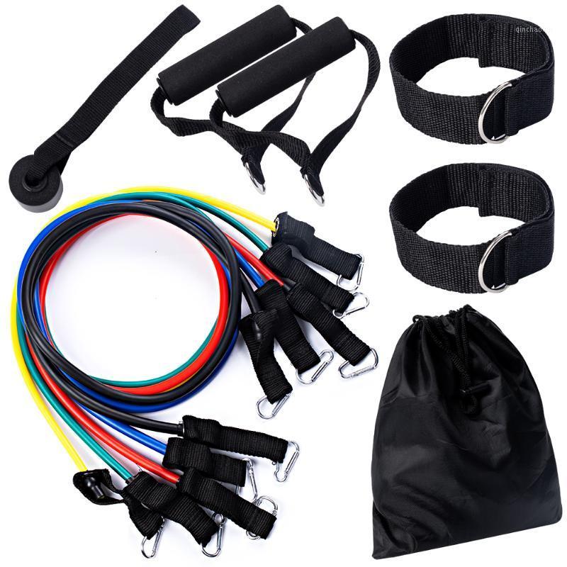 

11 Pcs/Set Latex Resistance Bands Gym Door Anchor Ankle Straps Resist Band Kit Yoga Exercise Band Fitness Rubber Loop Tube Pull1