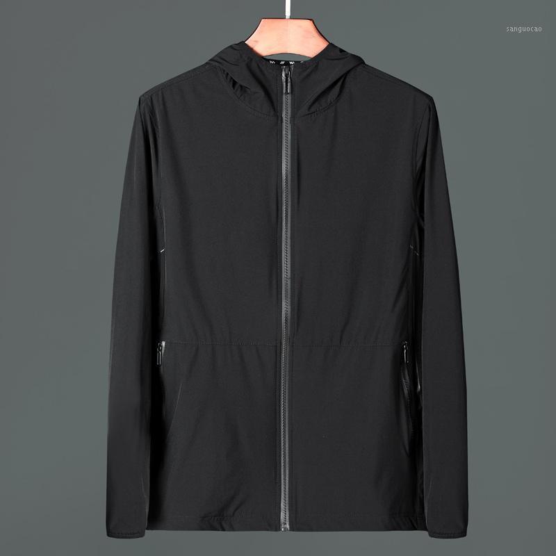 

WWKK 2020 Men's Hiking Windbreaker Quick-Drying Breathable Sweat-Absorbent Anti-UV Ultra-Thin Male Lightweight Sunscreen Jackets1, Black