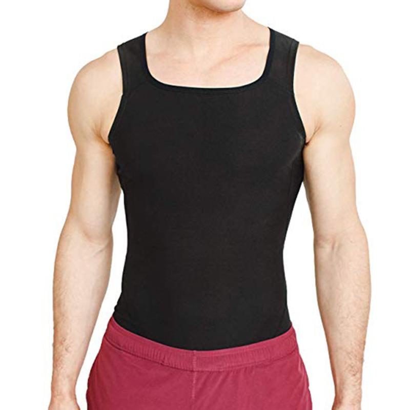 

Men Slimming Workout Shapewear Body Shapers For Slim Fitness Exercises Vest Summer Tops Sauna Vest Waist Trainer Sports Tops, Black