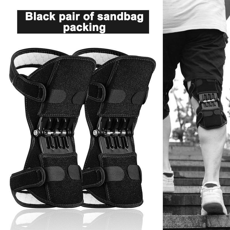 

Joint Support Knee Pads Breathable Non-Slip Power Lift Joint Knee Pads Powerful Rebound Spring Force Leg Protector1, Black 1pcs