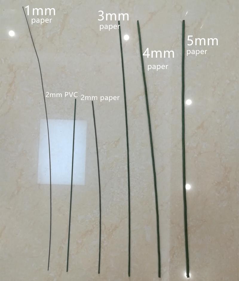 

10pcs 5# Paper Coated Wire 5mm/0.196inch Diameter 60cm Long Iron Wire Used For DIY Nylon Stocking Flower Making Art Craft, 5mm l 60cm 10pcs