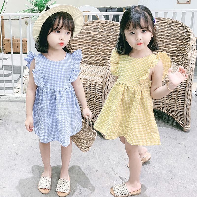 

Girl's Dresses Summer Born Baby Girl Clothes Cotton Dress For Infant Girls Clothing Outfits Cool Breathable Casual Dress1, Blue