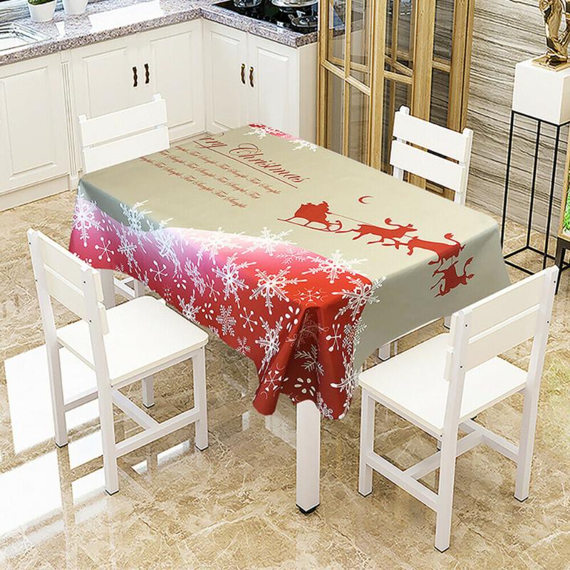 

Christmas tablecloth festival printing antifouling for home party decoration waterproof gift, S705