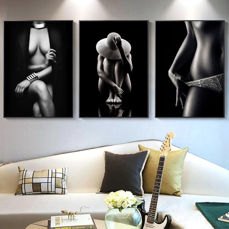 

Sexy Nude Women Body Figure Art Canvas Painting Wall Art Posters Prints Wall Pictures for Living Room Home Cuadros Decor
