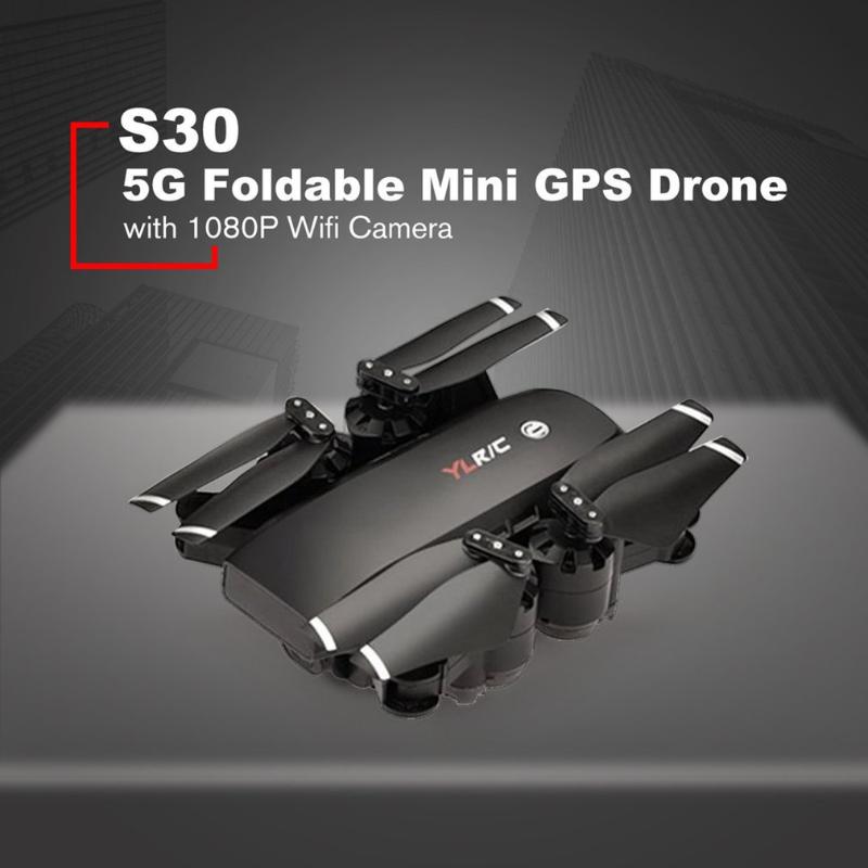 

2020 S30 2.4G RC Drone 720P Wifi Camera Foldable Mini Drone 4CH 6-Axis FPV Built-in GPS One Key Return with Battery