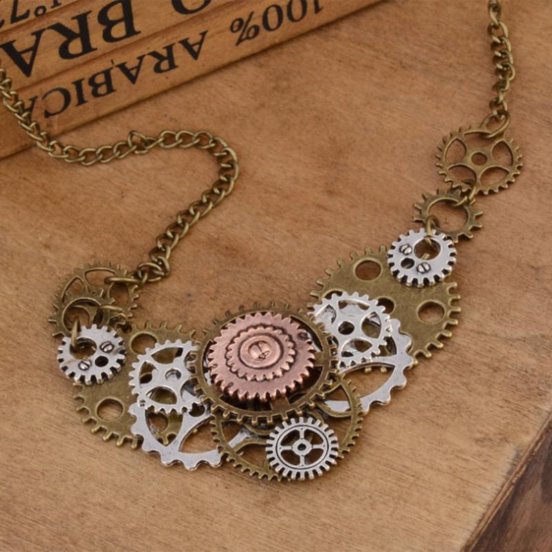 

personality necklace / European and Americanx vintage necklace gear pendant steampunk jewelry retro exaggerated