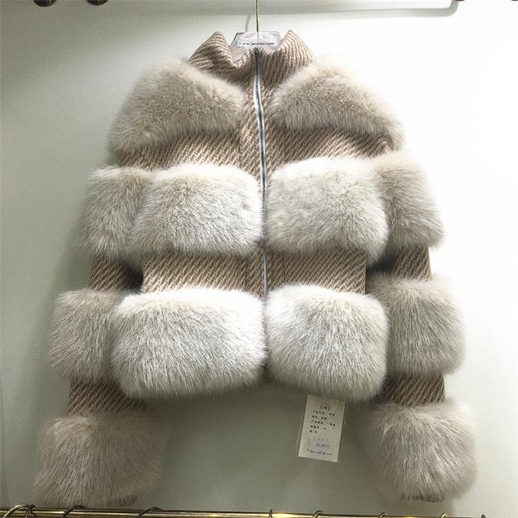 

Fur Coat Women Winter Thick Warm Imitation Fur Stand Collar Cropped Jacket Lady Fashion Street Overcoat Chaquetas Mujer, Gray