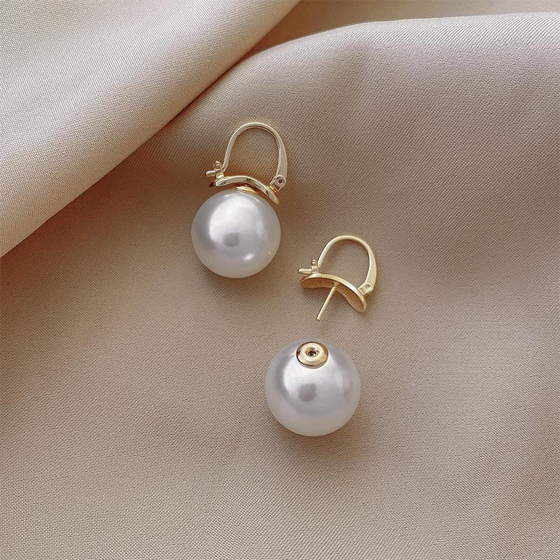 

Dangle & Chandelier 2021 Fashion Champagne Gold Pearl Temperament Drop Earrings Contracted Geometric Fresh Sweet Joker Elegant Women Jewelry