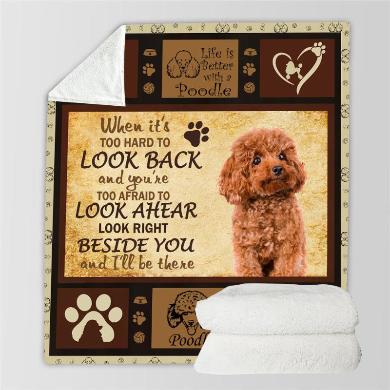 

Blankets Poodle 3D Printed Fleece Blanket For Beds Hiking Picnic Thick Fashionable Bedspread Christmas Sherpa Throw