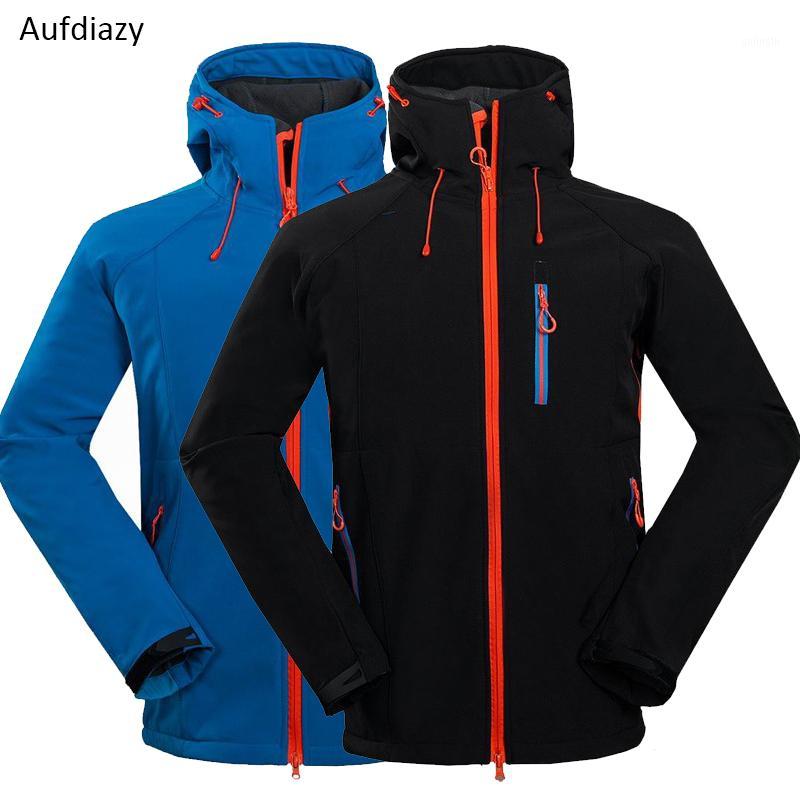 

Aufdiazy Men Hiking Jackets Softshell Black Blue Outdoor Autumn Winter Male Sport Coat Waterproof Windproof Camping Jacket JM0391