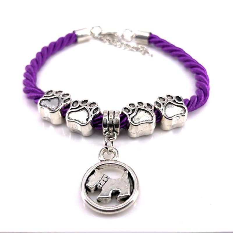 

2020 New Hand Woven 8 Colors Rope Chain Bracelet Dog Dog Charm Bracelet for Pet Lovers Wholesale B18083