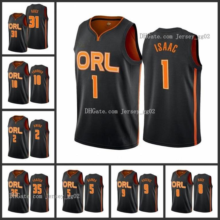 

Orlando Magic abc Terrence Ross Al-Farouq Aminu Evan Fournier Jonathan Isaac Melvin Frazier Mohamed Bamba Men 2019-20 Edition Jersey