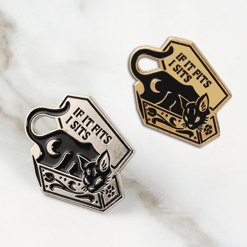 

Pins, Brooches Cat Story ! Meowth Super Lovely Lazy In Box IF I FITS SITS Hard Enamel Cartoon Animal Lapel Pins Jewelry1