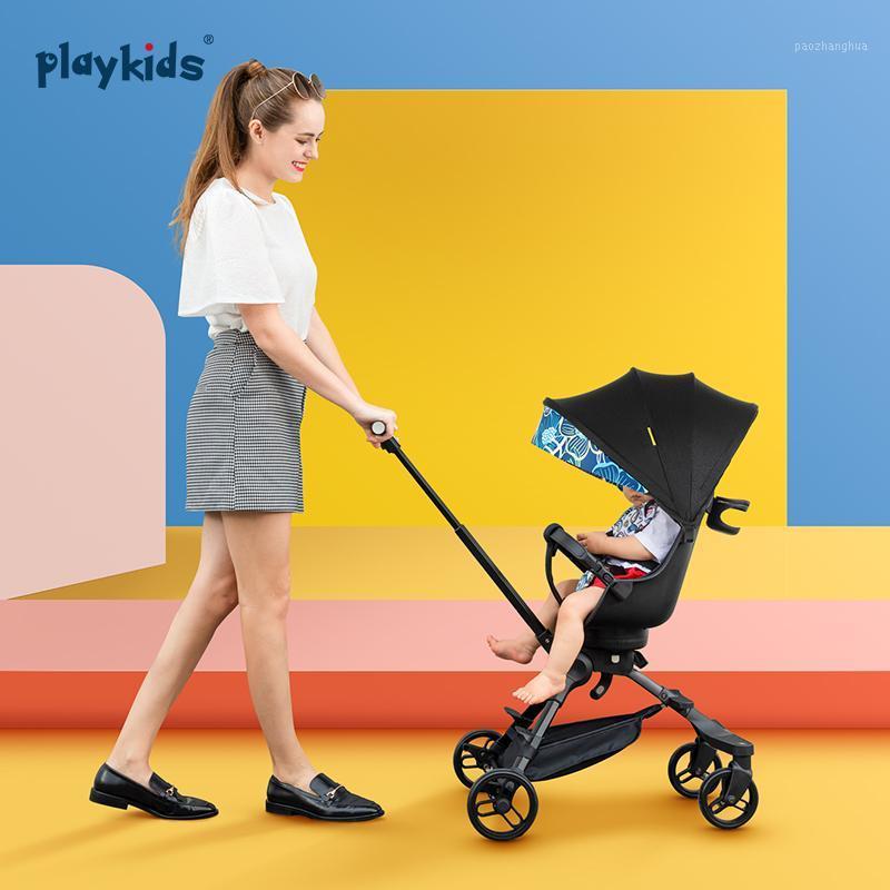 

Playkids Baby stroller can be folded easily and seat the reversing two-way push baby stroller carriage portable1