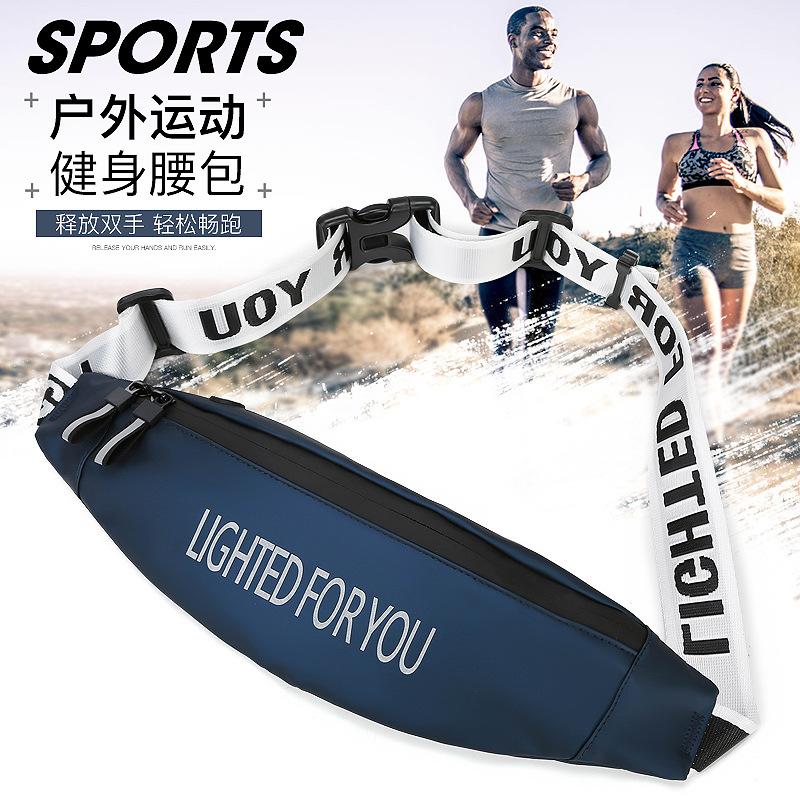 

Outdoor Sports Waist Bags Casual Men's Chest Bag Reflective Running Personal Fanny Pack Marsupio Uomo Bolsa De Cintura Masculina, Black