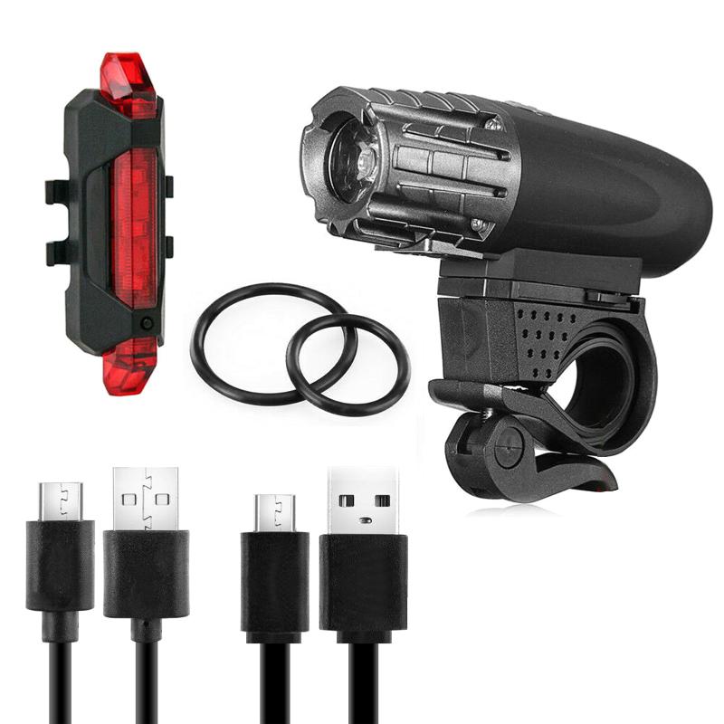 

Rechargeable Led Bike Light Bicycle USB Waterproof Cycle Front Back Headlight Lamp for MTB Bicycle Bike Accessories