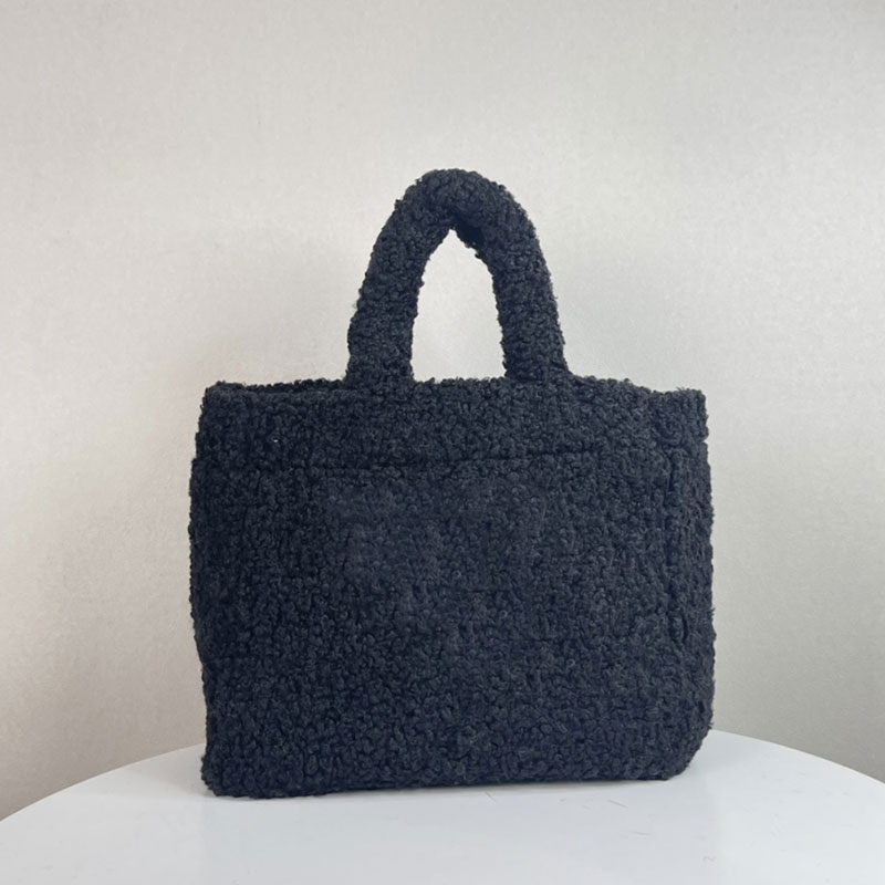 

Plush New Shopping Bag Women Tote Handbag Large Handbags Purse Quality Shoulder Back Bags Soft Terry Fabric Material Multiple