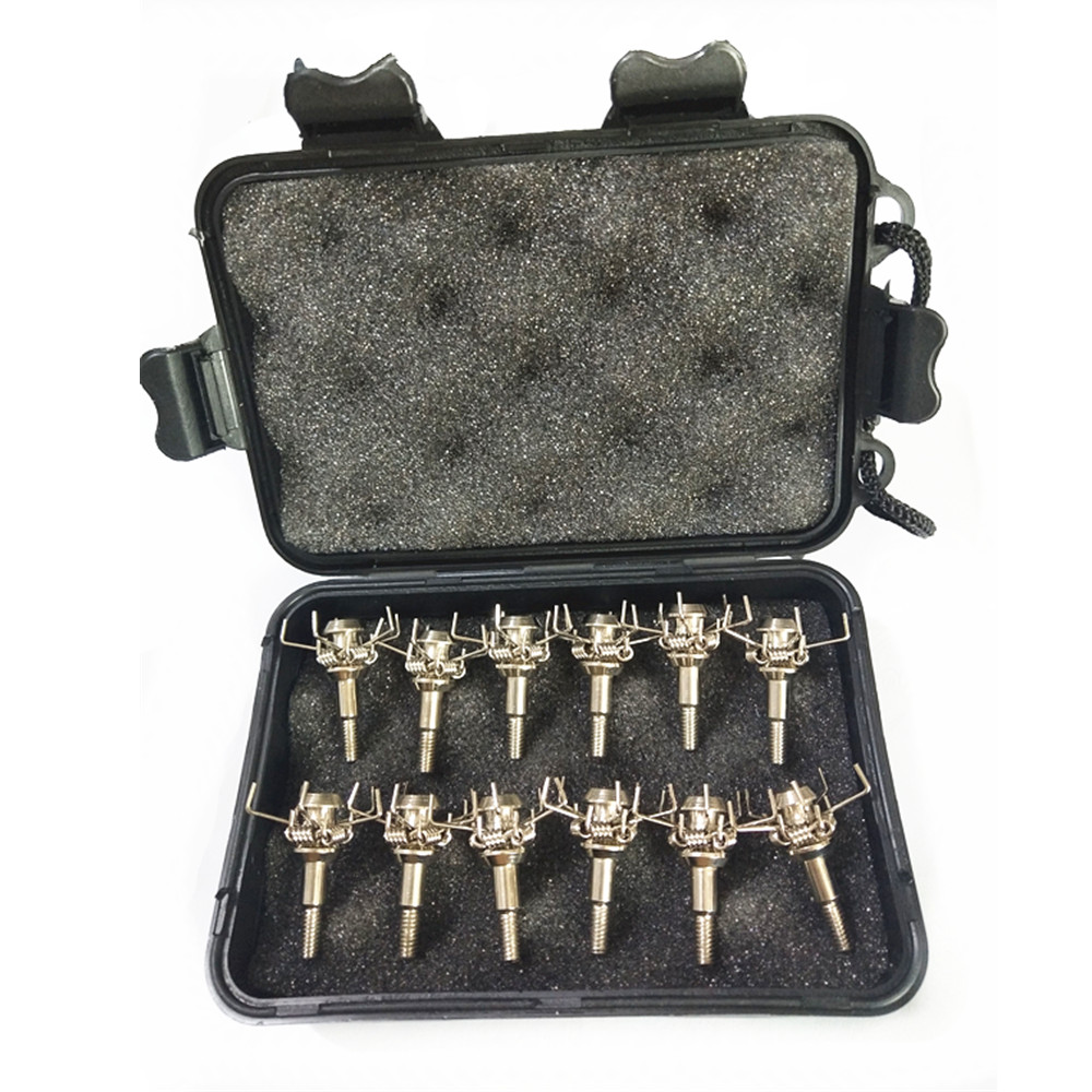 

12pcs Judo Broadheads 100 Grains Stainless Steel Arrowhead Hunting Archery Practice For Crossbow Compound Bow Small Animals