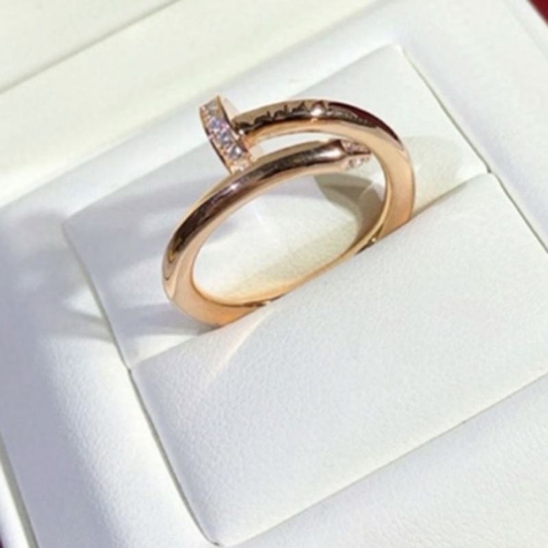 

Women Jewelry Titanium Steel Single Nail Ring Fashion Street Hip Hop Style Couple Men Gold Silver Rose Optional Size 5-11 D2112245Z