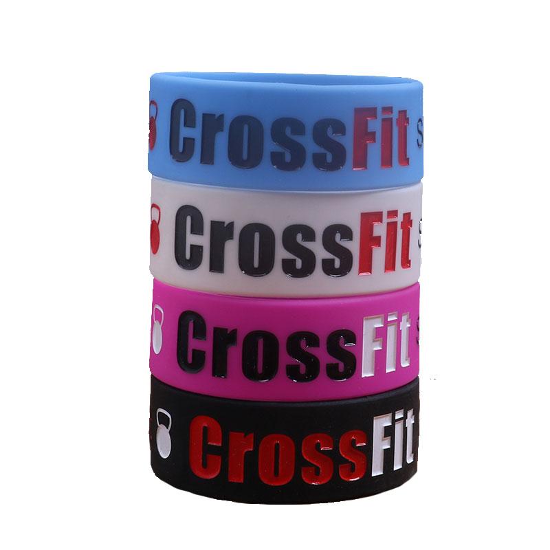 

Charm Bracelets CrossFit Silicone Wristband Filled Color Wide Bands In Gym Fitness For Boys And Girls