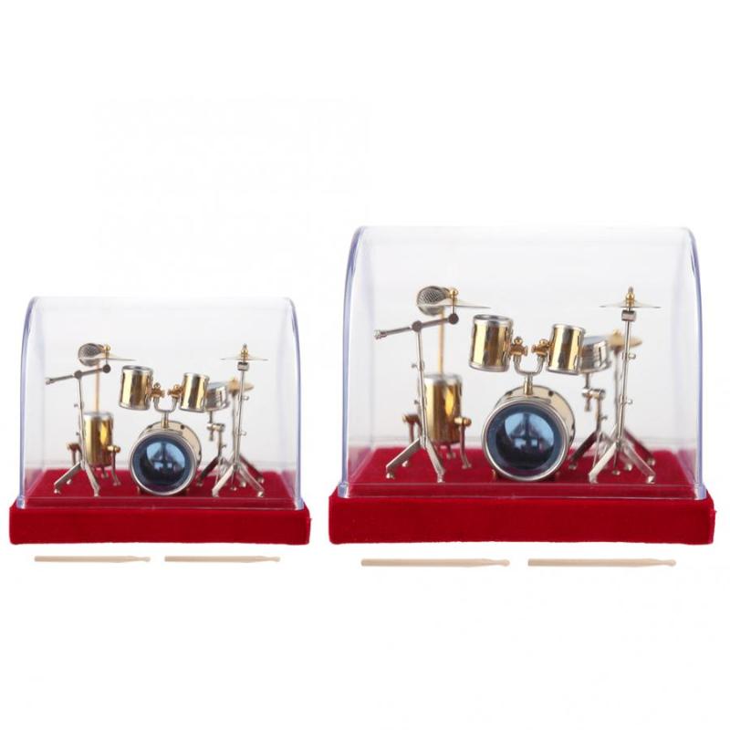 

14/18cm Miniature Musical Instrument Drum Set Model Display Mini Ornaments Craft Home Decoration