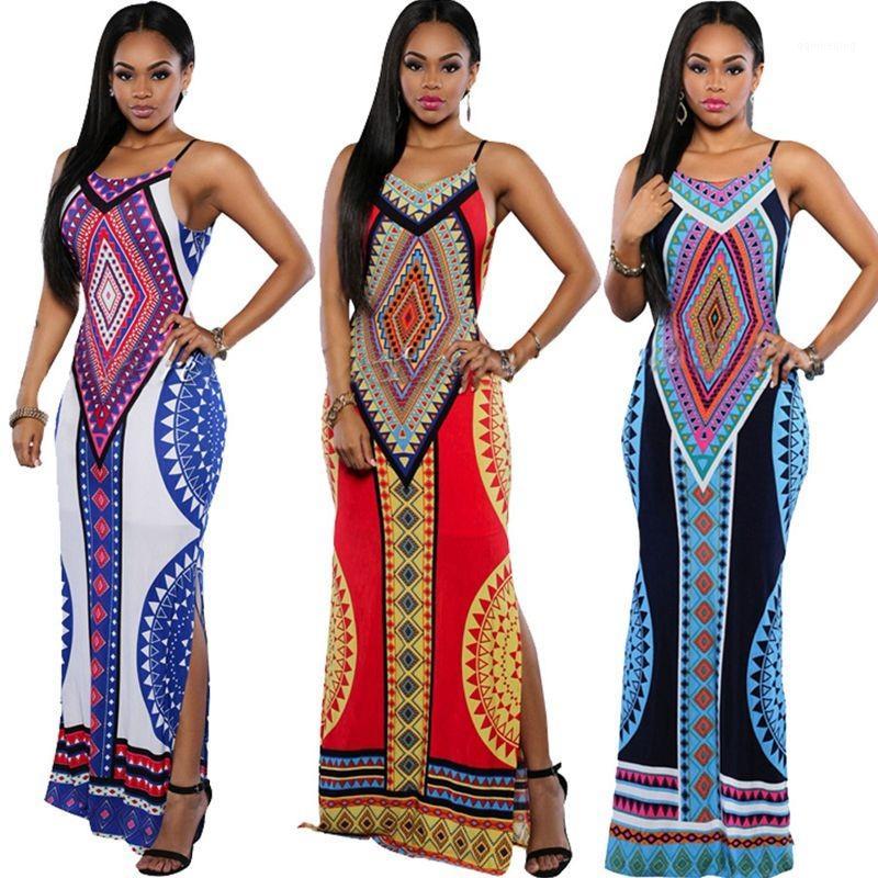 

Casual Dresses Women Summer Maxi Dress Bodycon Party Plus Size Vestidos Sexy Sundress Backless Bandage Dashiki Boho Long Dress1, Pink
