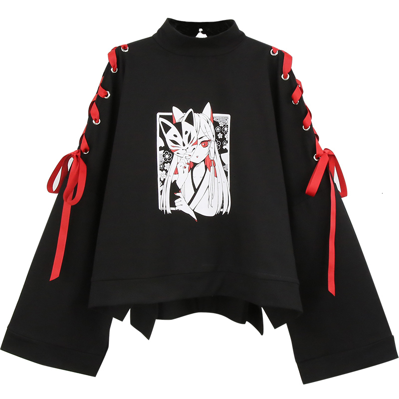 

2021 New Harajuku Girls Japanese Anime Spice and Wolf Fox Kitsune Hoodie Sweatshirt Long Sleeve Casual Coat Tbq7, Beige