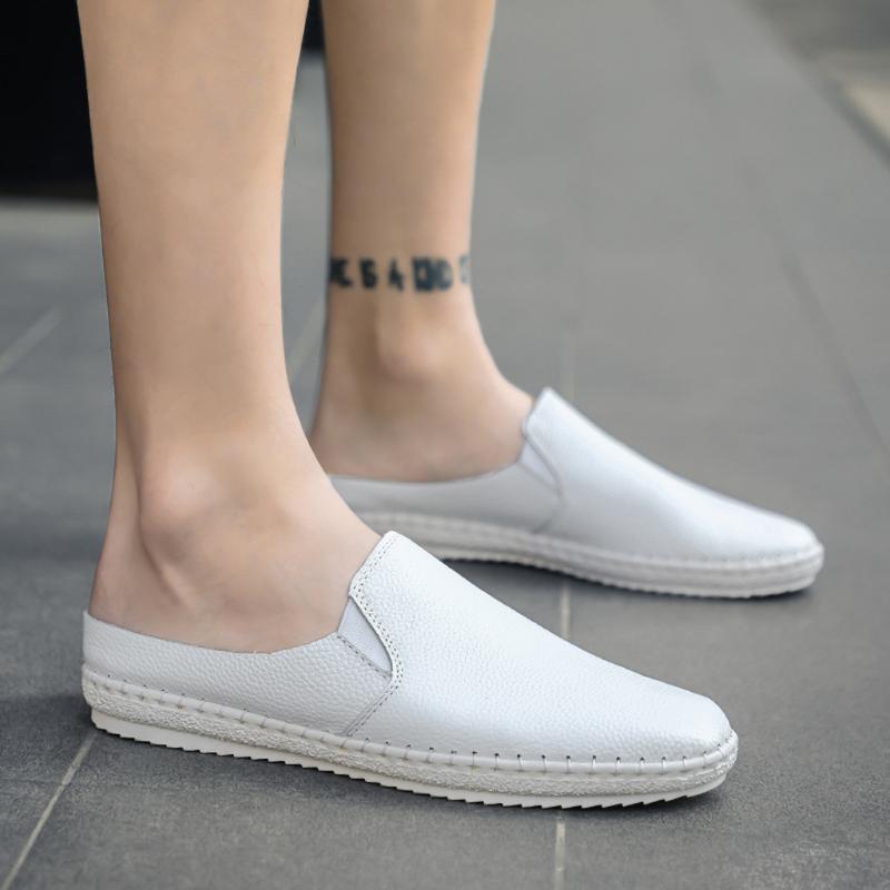 

Men's White All-match Business Shoes Lightweight Slip-on Bright Leather Men's Leather Shoes Best-selling Shoes#, Black